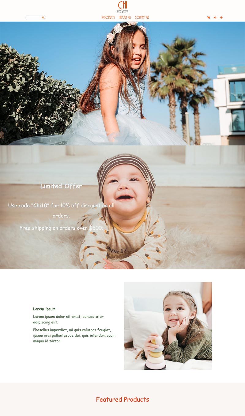 online shop template