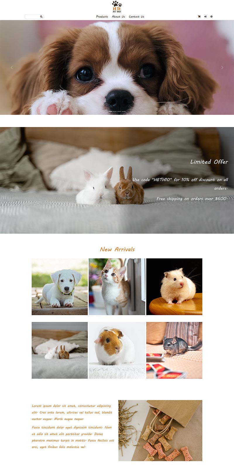 online shop template